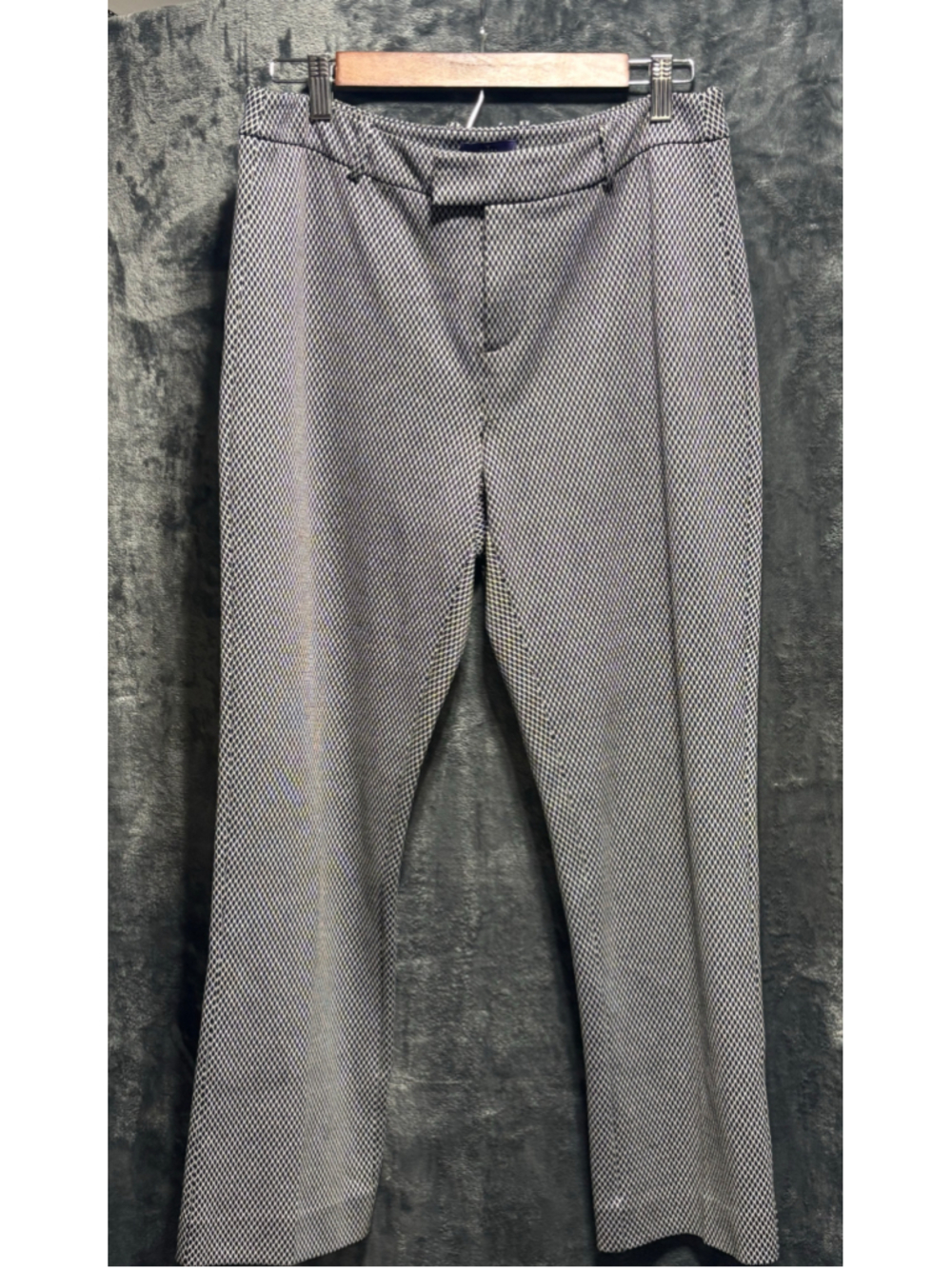 NYDJ Textured Geometric Dress Pants Black White Size 6 EUC